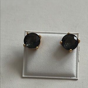 Elegant Brown and Gold Stud Earrings